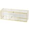 10" x 4" x 4" Clear & Gold 3-Slot Glass & Metal Slim Rectangular Jewelry Box with Chain Accent